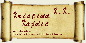 Kristina Kojdić vizit kartica